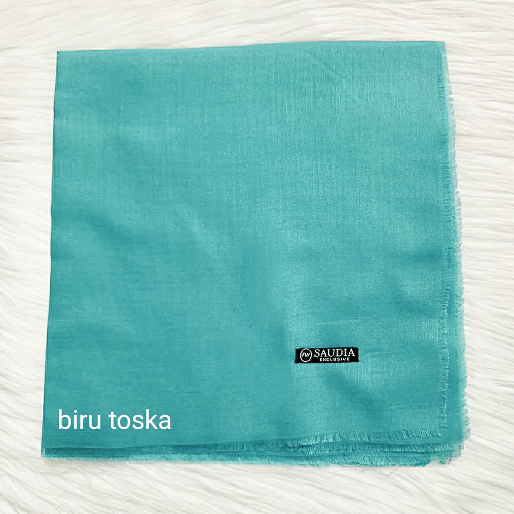 TERMURAH SAUDIA / Segiempat ORIGINAL SAUDI/ JILBAB RAWIS /JILBAB KATUN/jilbab murah-Biru Toska