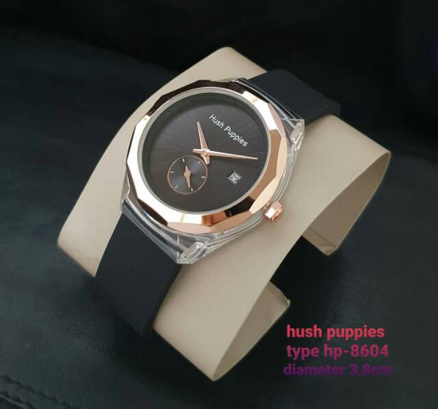 Jam tangan wanita Hush Puppies tanggal chrono bawah rubber