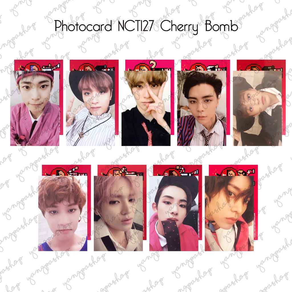 [READY / SET] 127 CHERRY BOMB NSEO PHOTOCARD UNOFFICIAL YANGPASHOP JAEHYUN TAEYONG MARK