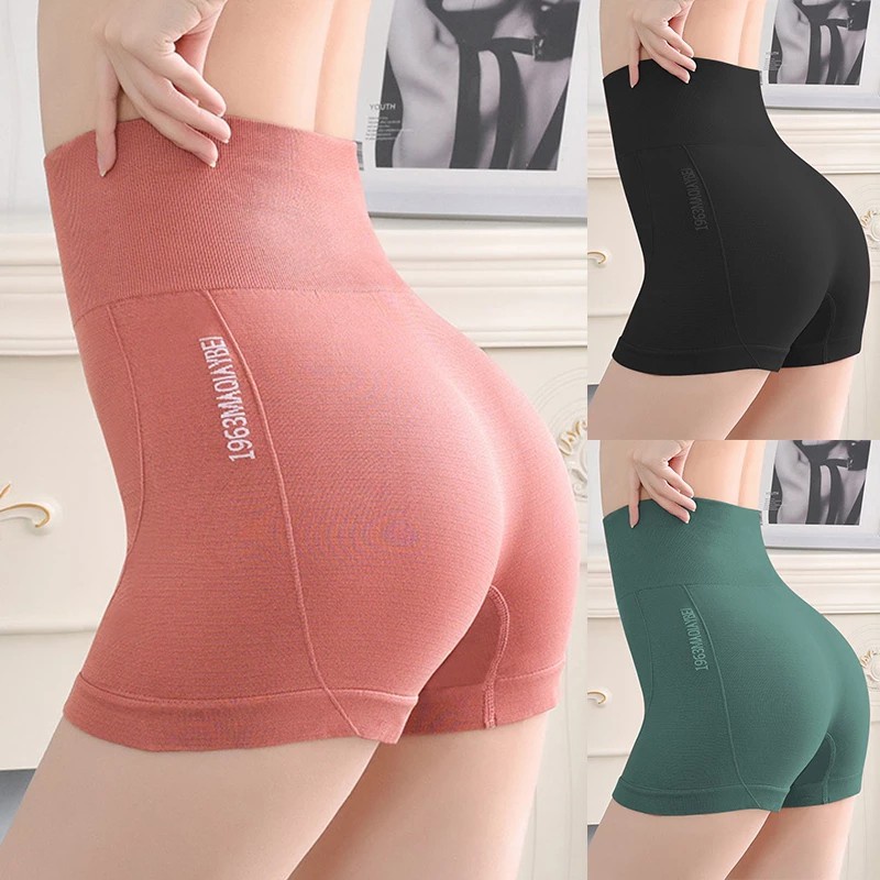 CD-09 MINI POP PANST Celana legging ketat pendek pakaian dalam wanita yoga sport gym spandex high waist dalaman bawahan