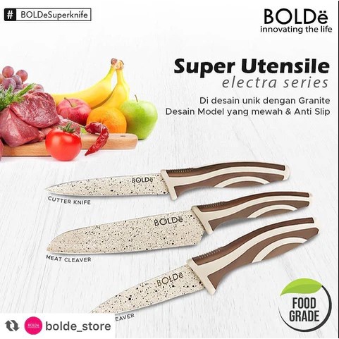 Pisau Set / Super UTENSILE Electra series BOLDe / Pisau Set BOLDe / Knife Set / Pisau Dapur / Pisau Viral
