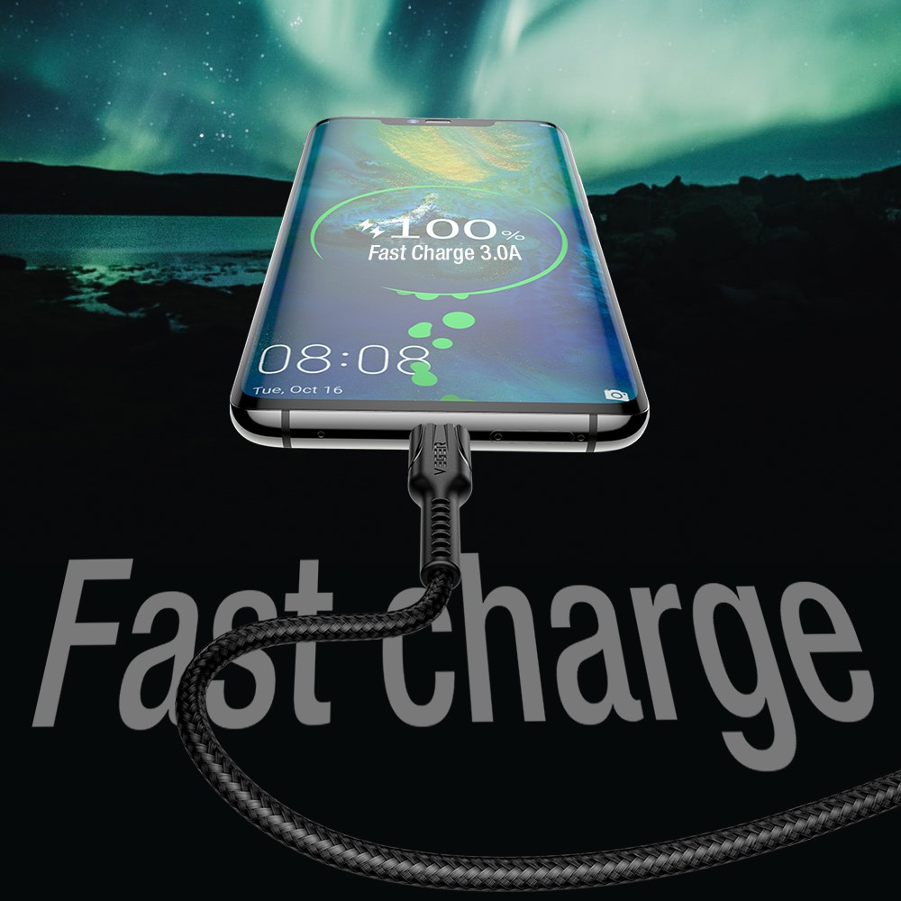 VEGER Durable Kabel Data Cable Lightning iPhone &amp; iPad VP-14 Fast Charging High Speed 1000mm
