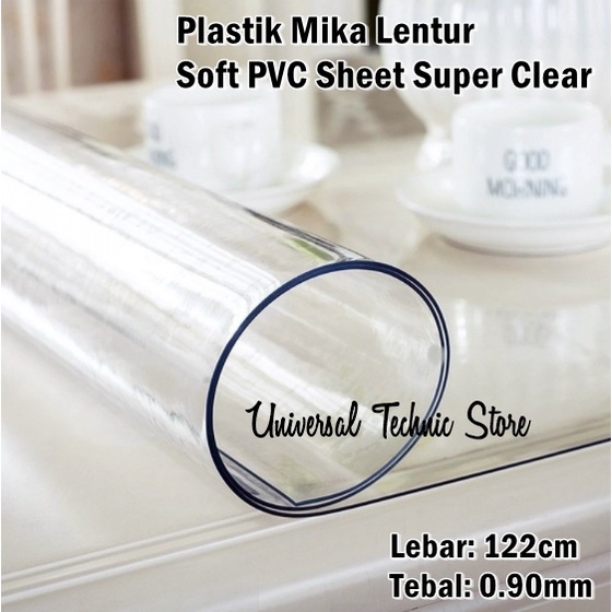 

HJK Plastik Mika Lentur Pembatas PVC Super Clear Lebar 122cm Tebal 0,90mm