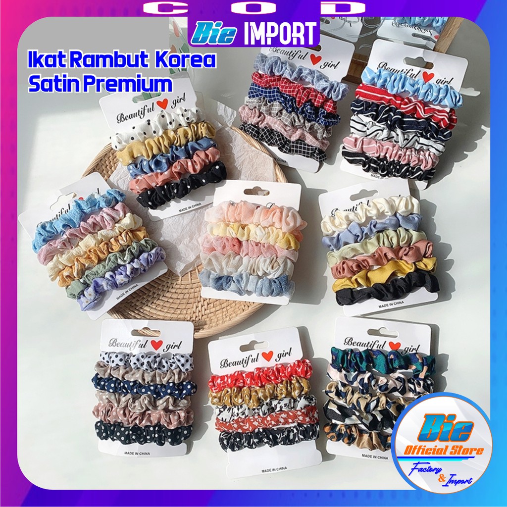 Ikat Rambut Satin Korea Premium Impor Best Seller