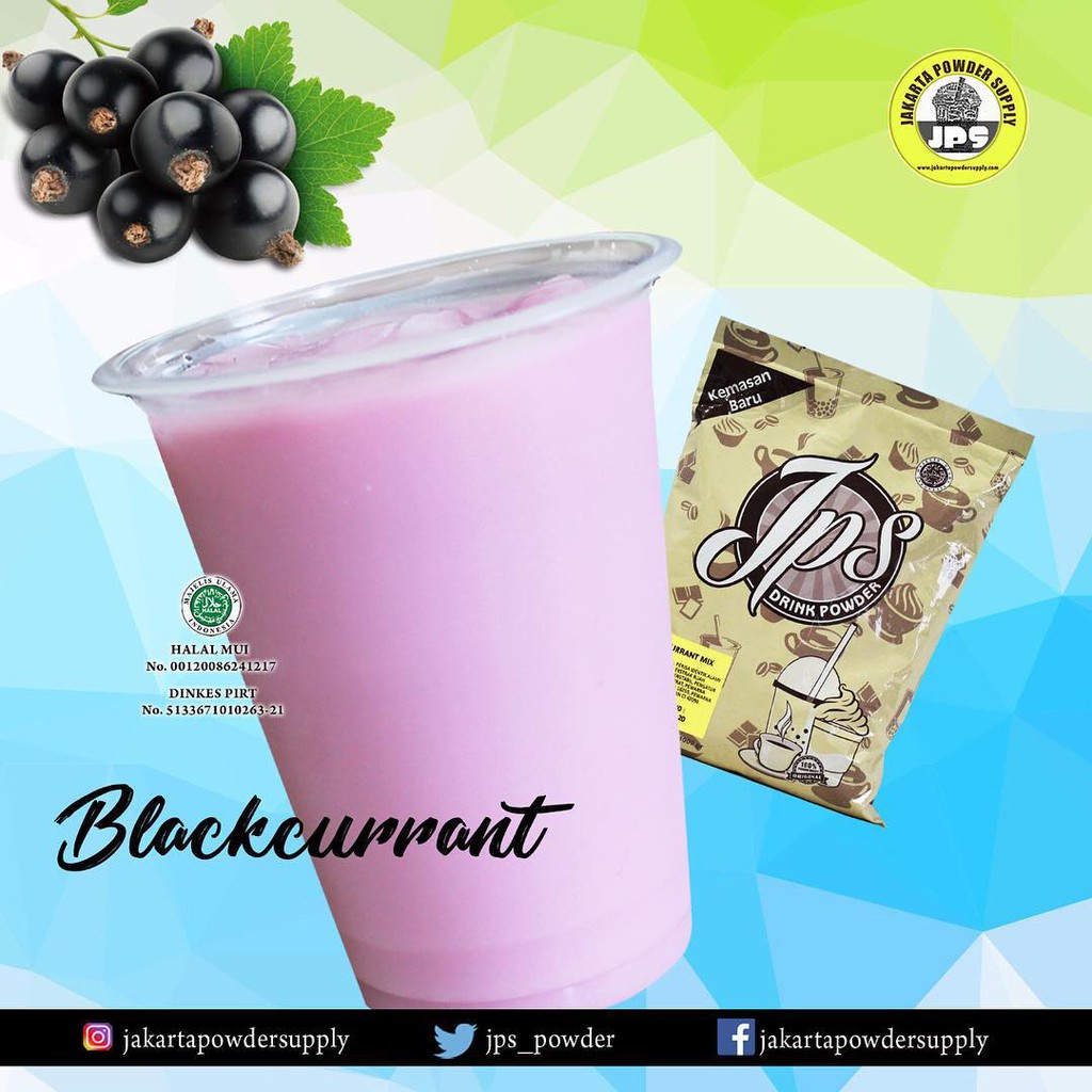 

Bubuk Minuman Powder Drink Bubble Drink Rasa Blackcurrant Plain 1 Kg