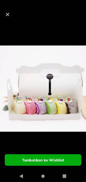 2pcs-Kotak kue bolu gulung box roll cake kotak kue surabaya