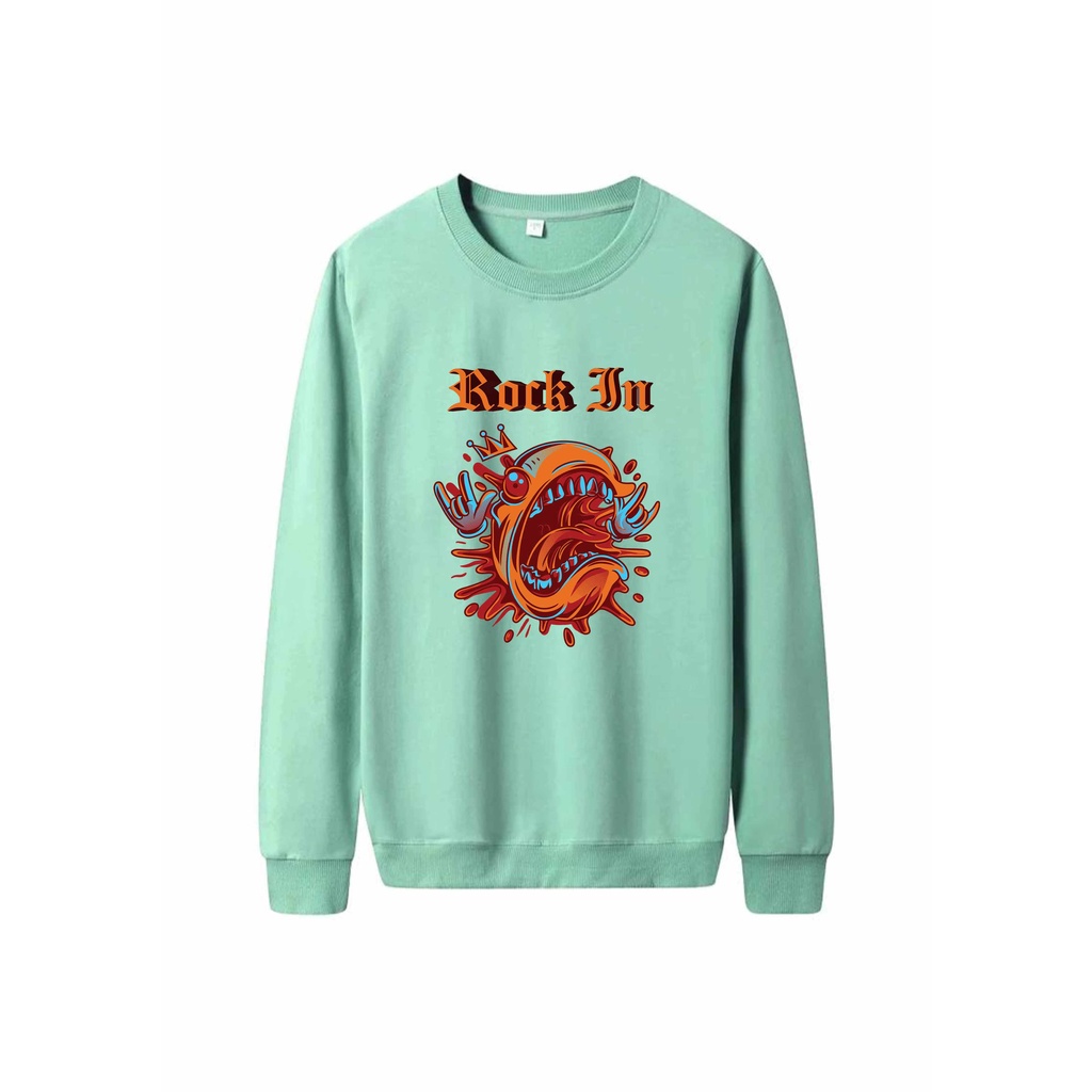 Sweater Pria Rock In Crewneck Pria M - XXL