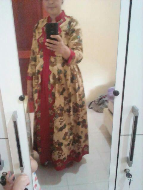 Gamis Batik Tumpal Warna Size Standar Dan Jumbo Bahan Katun Mataram Primisima