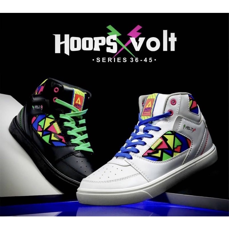 [ ORIGINAL 100% ] Aerostreet Hopps X Volt Hitam dan putih
