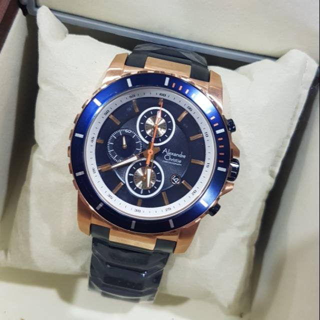 DISKON.. Alexandre christie ac 6141 blue rose GOLD best SELLER