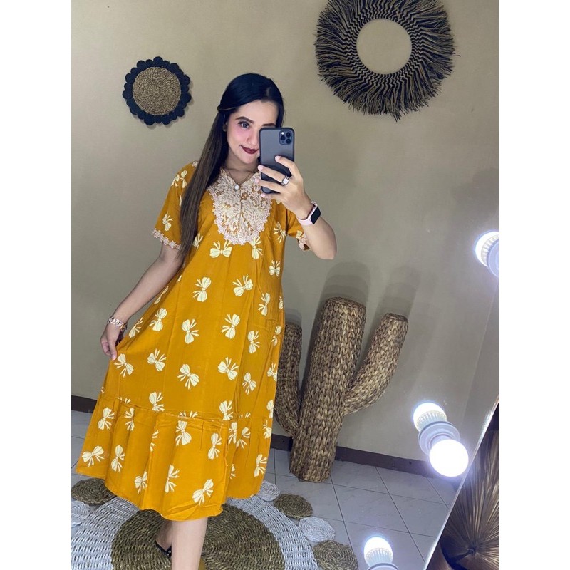 DASTER ARAB RENDA || PITA BORKAT VEE || MODEL RESLETING DEPAN BUSUI & BUMIL LD 110-Ecer kunyit