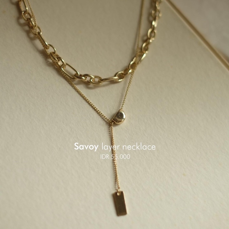 Ark.co - Savoy chain layer necklace kalung rantai layer minimalis