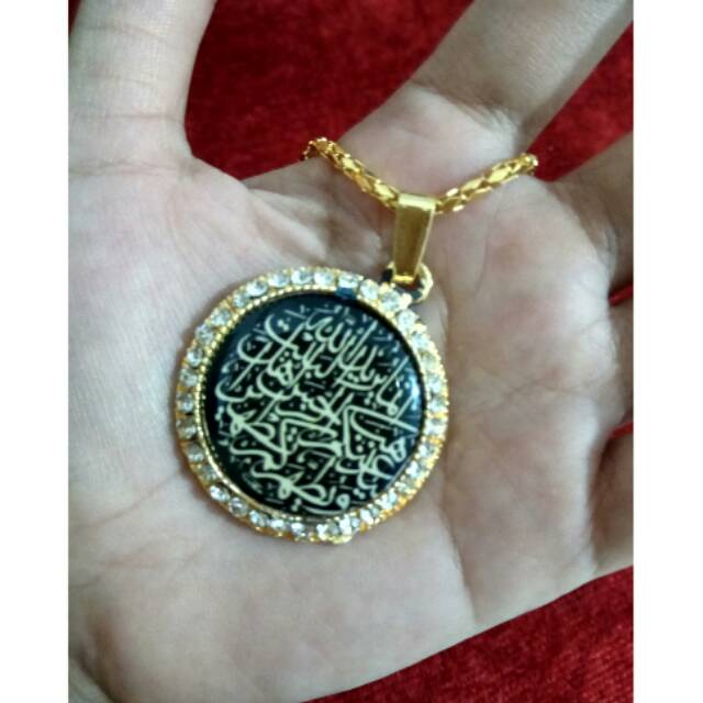 emas xuping tulis arab taligrafi emas