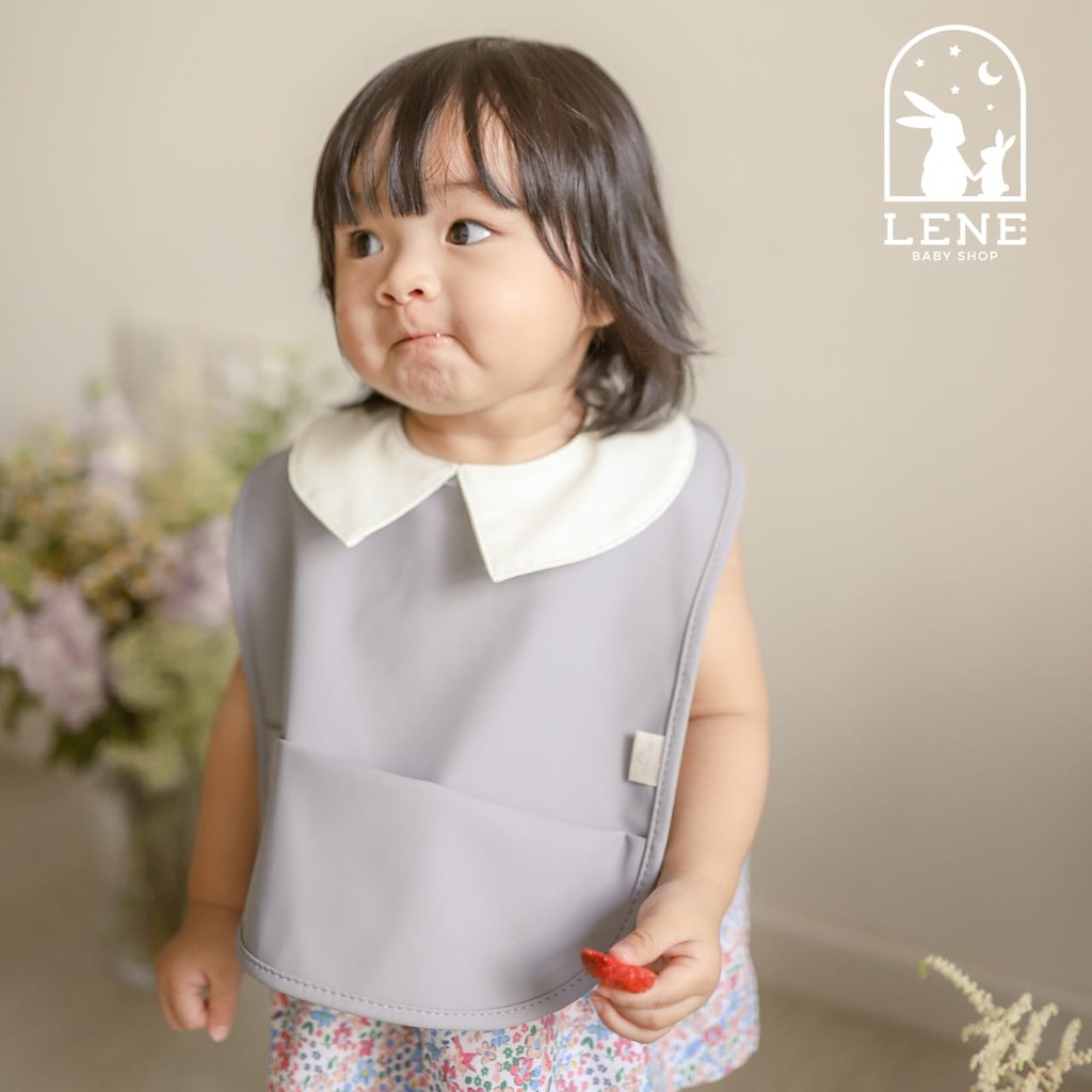 Mellow Bib Waterproof / Celemek Bib Bayi Anak Import - Preppy