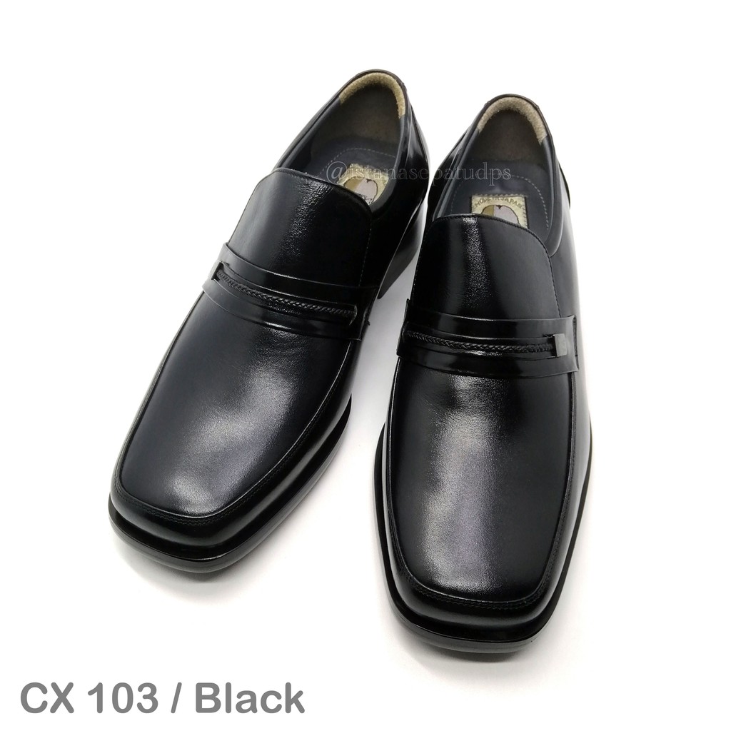Sepatu Pantofel Kulit Pria Mirado CX 103, Hitam, Berkualitas