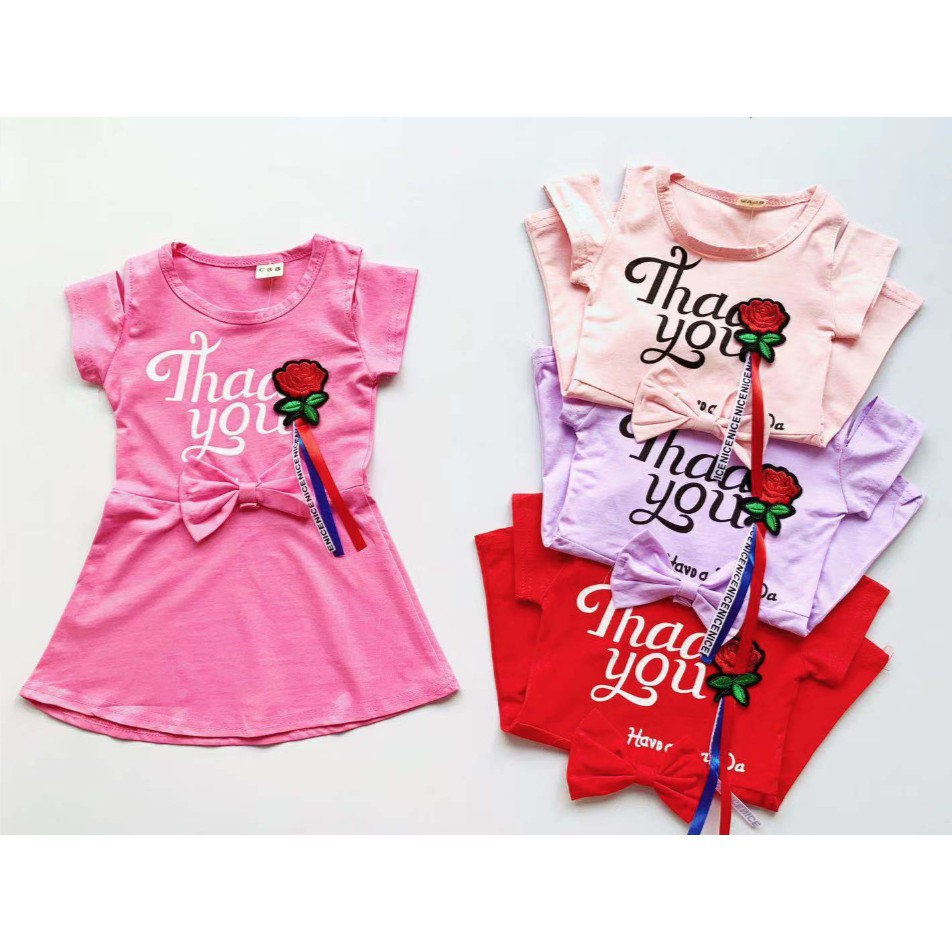 babyfit RTR6 ROSE dress terusan model  sabrina baju  anak 