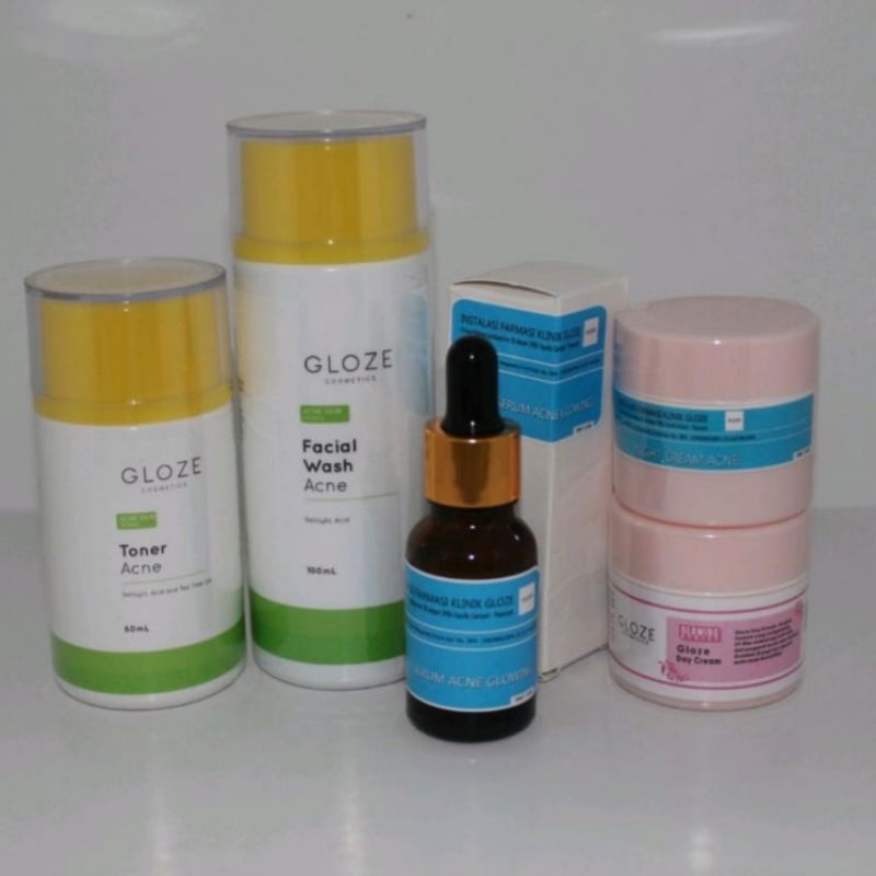GLOZE PAKET JERAWAT (FREE SERUM ACNE GLOWING)