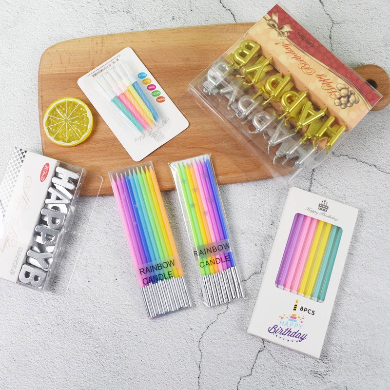 8 Pcs Kebutuhan Dekorasi Pesta Lilin Ulang Tahun Lilin Kualitas Tinggi - AG2
