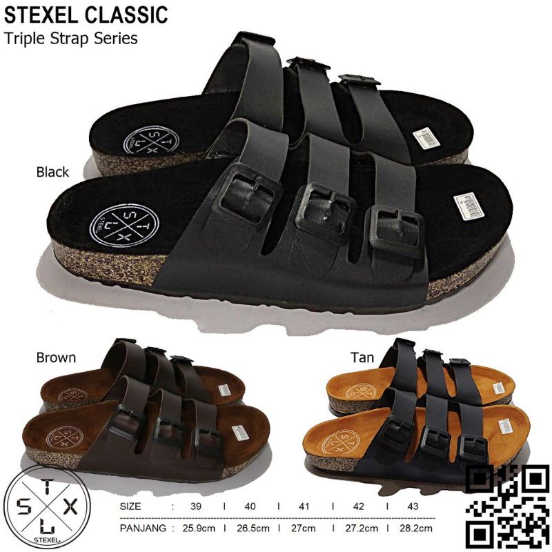 LUBRENE Sandal Slide Pria Casual kekinian Sendal Slop Selop Slip On Santai Kulit Cowok Cewek Laki La
