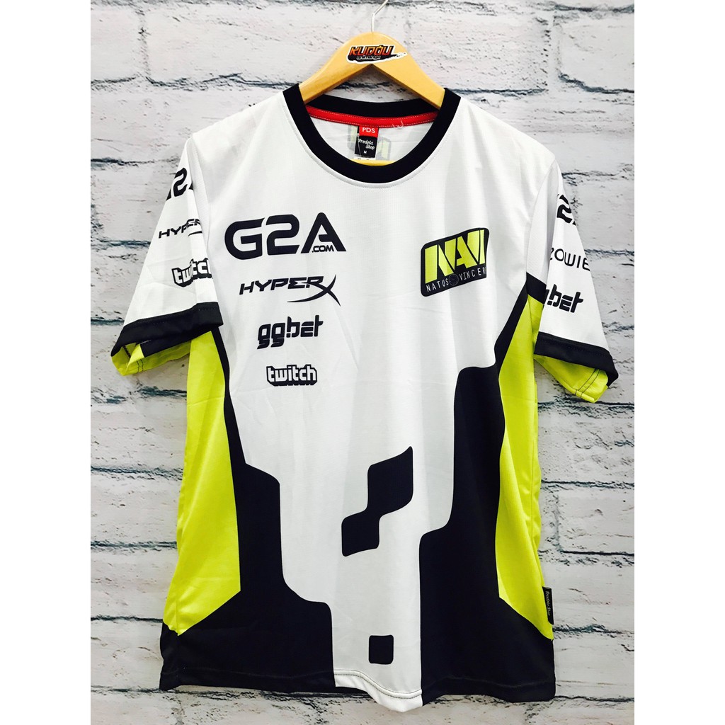 Jersey Gamer Team Navi White - FREE NICKNAME di belakang