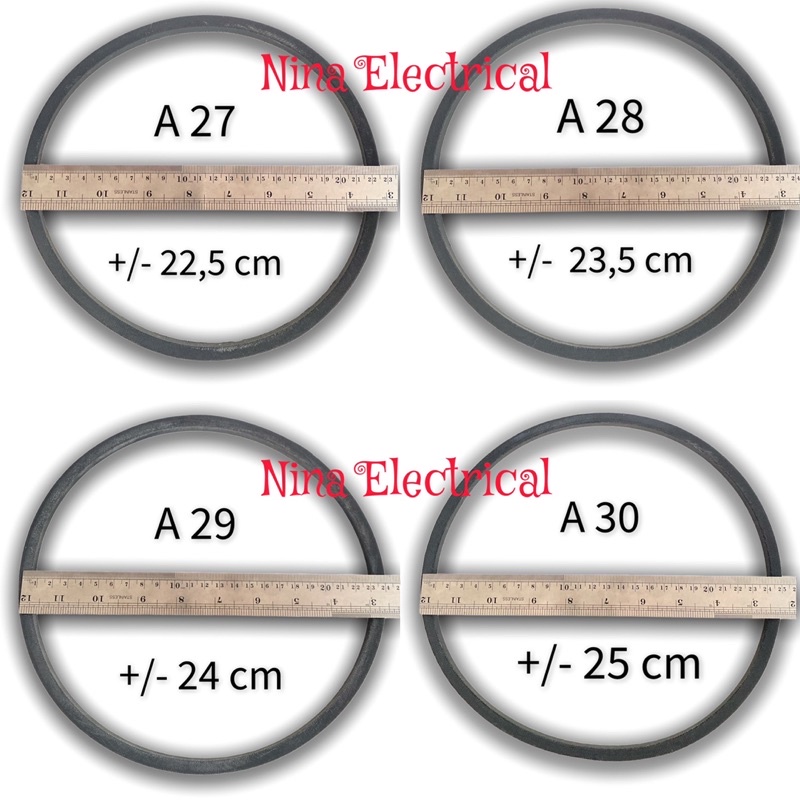 Van Belt Mesin Cuci Tipe A19-A34 / A23,5-A33,5 /KARET BELT MESIN CUCI