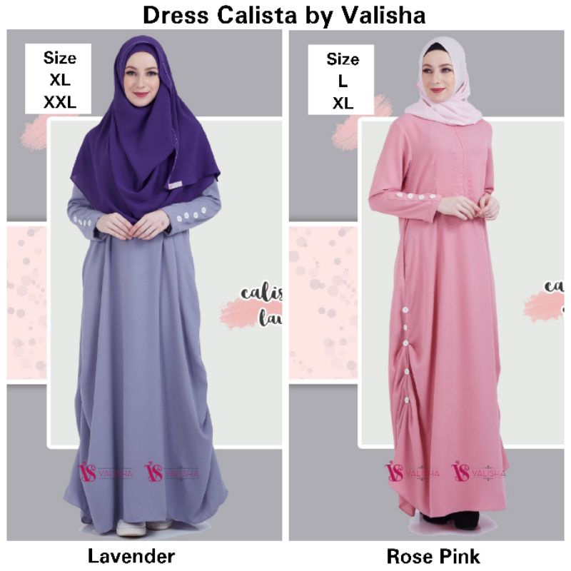 Dress Calista -Hanya Dress- Gamis Pesta Syari Cantik by Valisha
