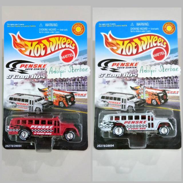 Hotwheels S Cool Bus School Bus Edisi Penske Auto Center Ban Karet Shopee Indonesia