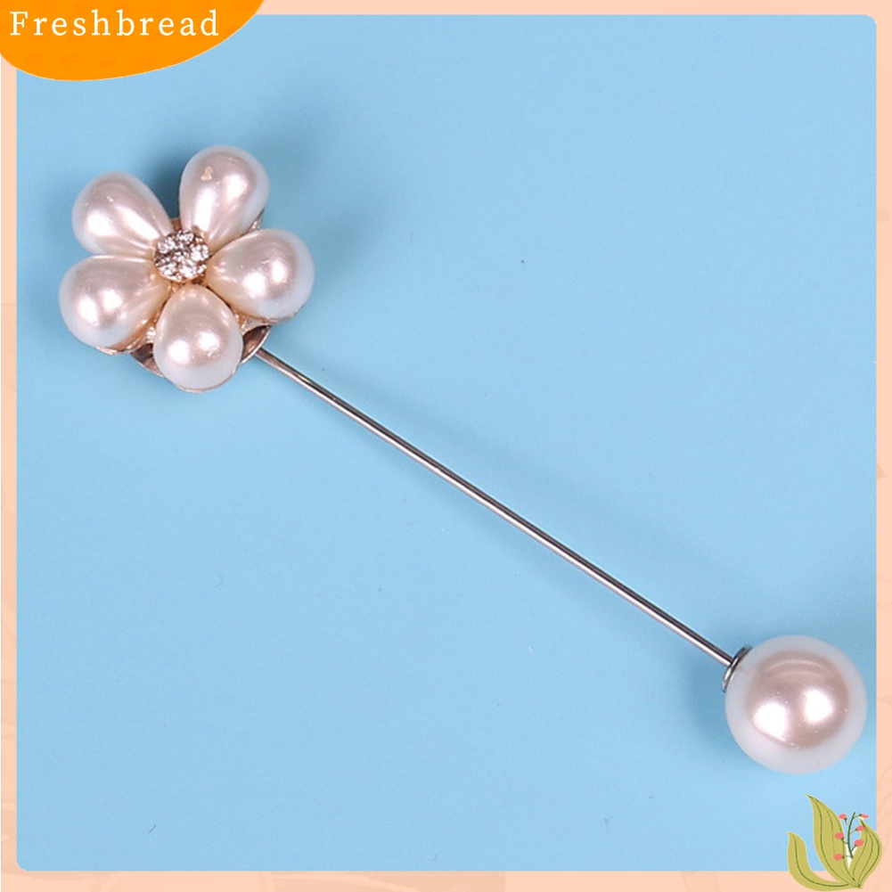 [ TERLARIS]Elegant Flower Faux Pearl Brooch Pin Lady Cardigan Shirt Shawl Breastpin Jewelry