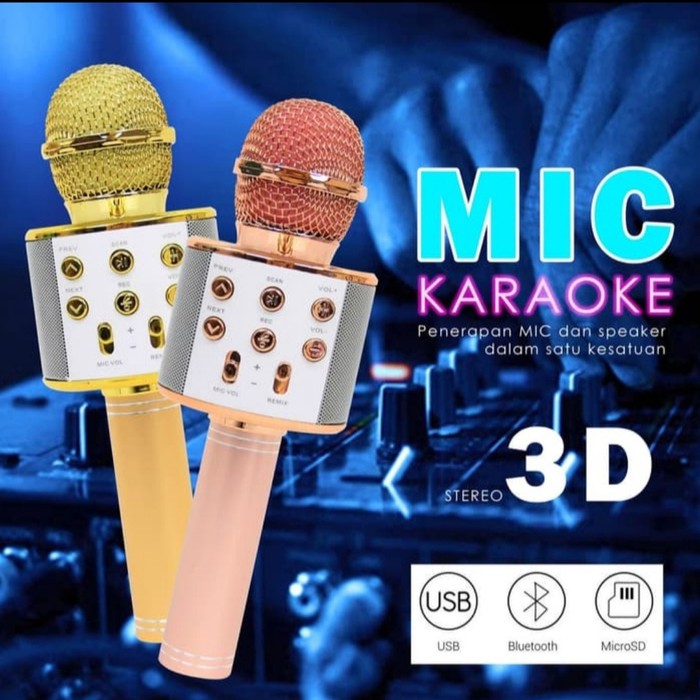 Microphone Wireless Bluetooth Karaoke praktis tanpa ribet