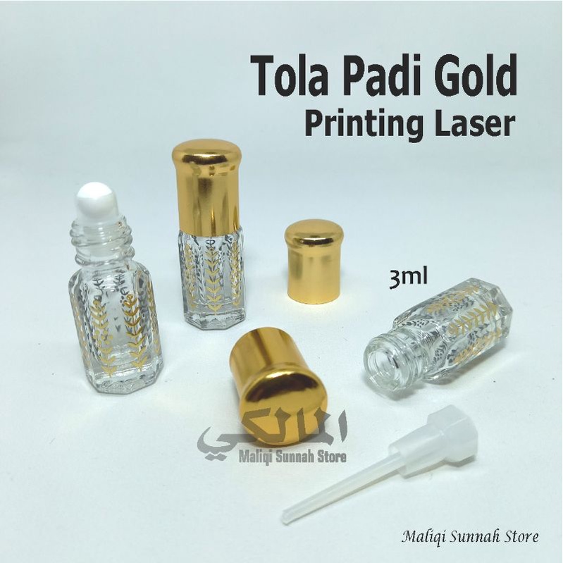 Tola Padi 3ml Grade A Printing Gold Perlusin Roll On / Stik