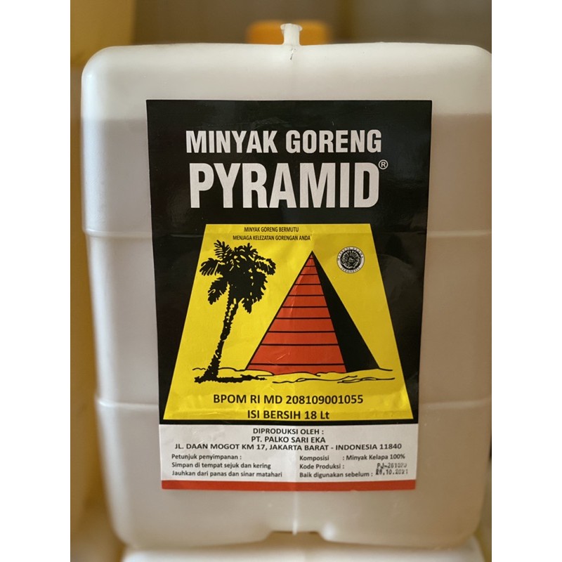 Minyak Goreng Pyramid 18 Liter Jerigen