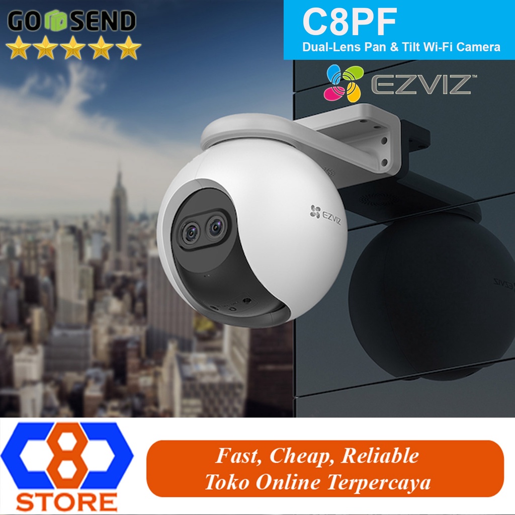 EZVIZ C8PF 1080P DUAL-LENS AI PAN TITL ZOOM WIFI OUTDOOR CAMERA RESMI