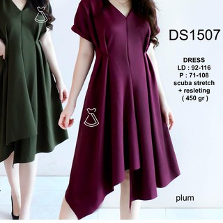 KODE BARANG  3 DS1507 DRESS PESTA WANITA  MIDI FLARE BASIC 