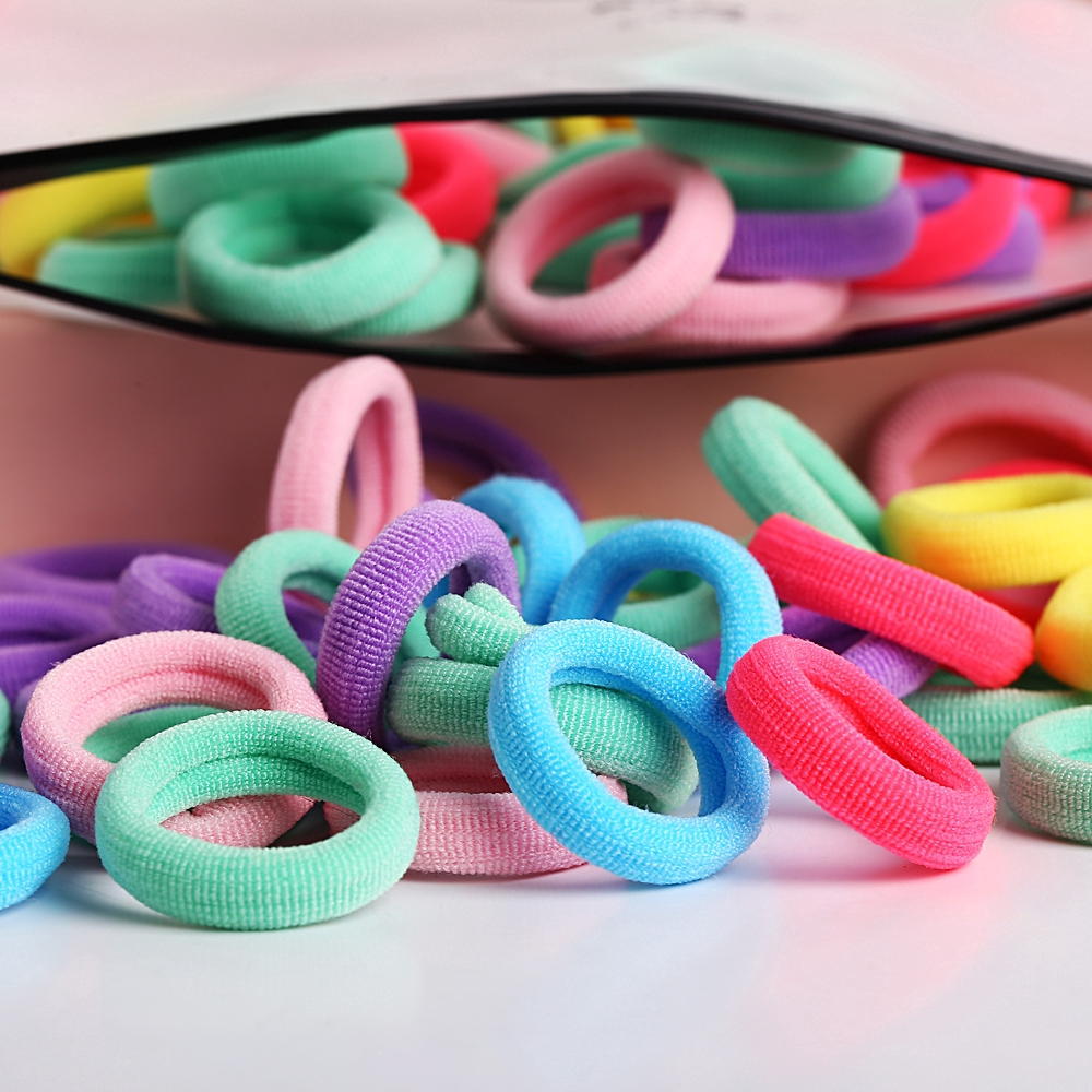 Hair Accessories Hair Ring Lovely Child Candy Colors Fluorescent Color Hair Rope  Small Rubber Band