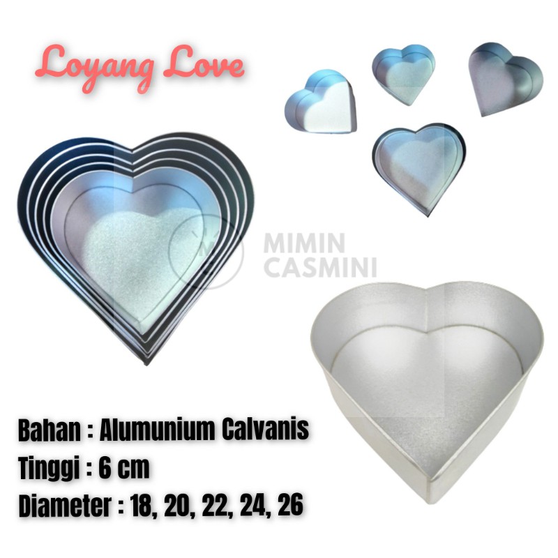 LOYANG KUE LOVE / LOYANG LOVE / LOYANG BOLU LOVE SET ISI 5