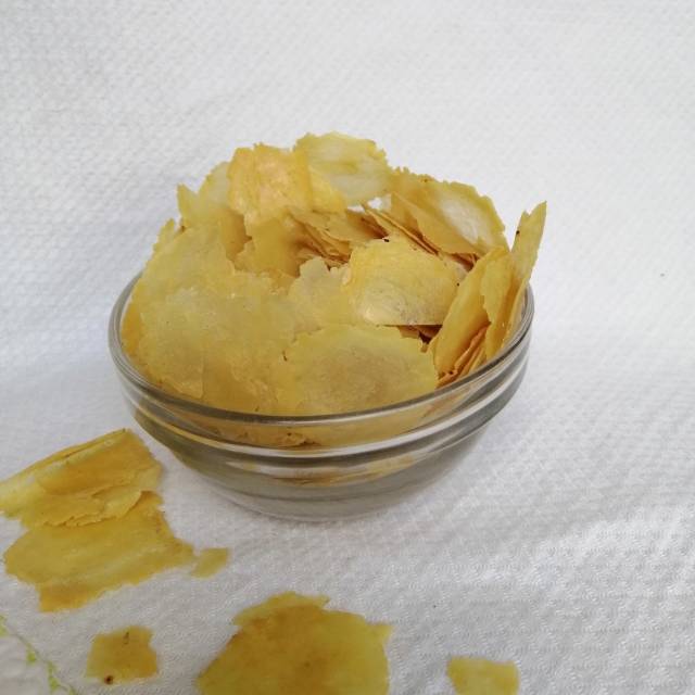 

Emping Mlinjo Blinjo tipis tawar Mentah, enak kriuk Repacking 100gr
