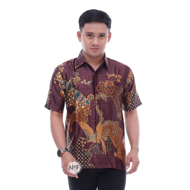 GROSIR KEMEJA BATIK SEMI SUTERA SILKY PREMIUM BERPURING