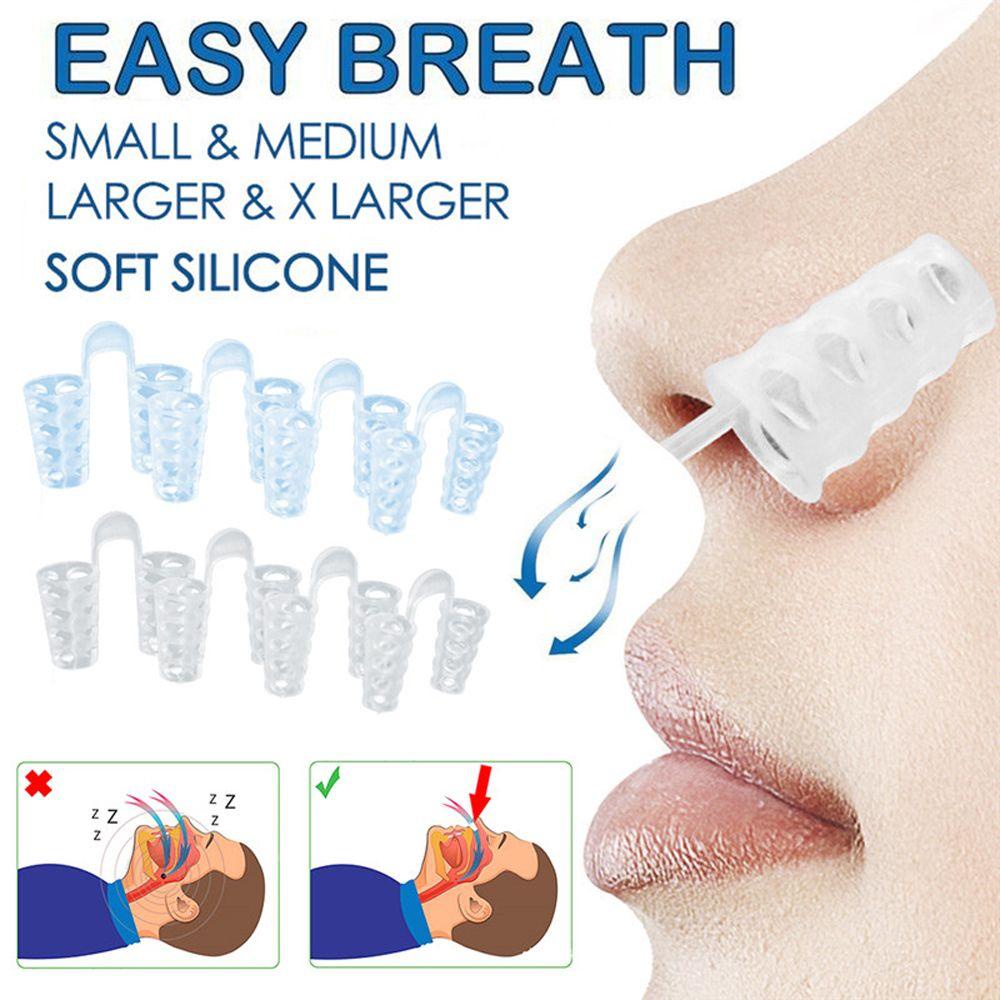 Top 8PCS Stopper Mendengkur Silikon Hidung Dilators Silent Breathing Nose Clip