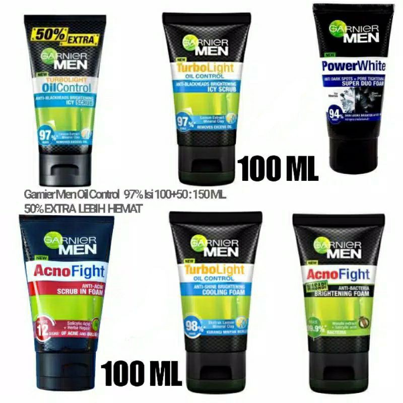 Garnier men / nivea men / pons men all varian 100ml Termurah 100% ori