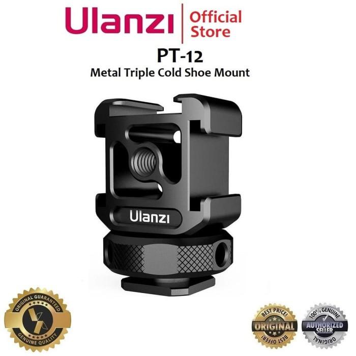 Shoe Ulanzi Pt-12 Triple Hot Cold Shoe Mount Adapter For Mic Led Flash