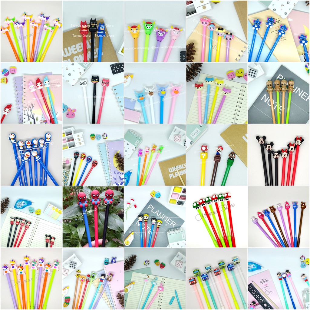 

PULPEN GEL BERKARAKTER / PEN KARAKTER / PULPEN KARAKTER /pulpen gel kartun