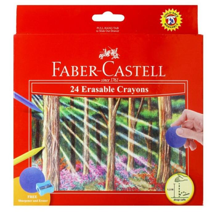 

Faber Castell Crayon Erasable Free Sharpener+Eraser