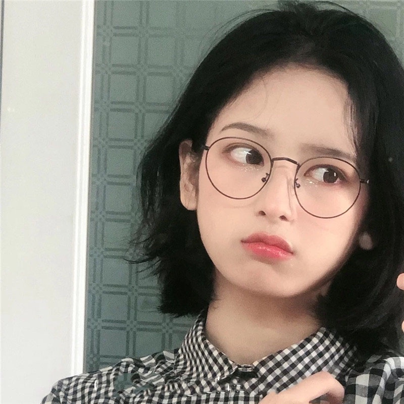 Roselife Replaceable Retro Round Metal Thin Frame Blue Light Blocking Lens Eyeglasses for Women Men Spectacles Eyewear