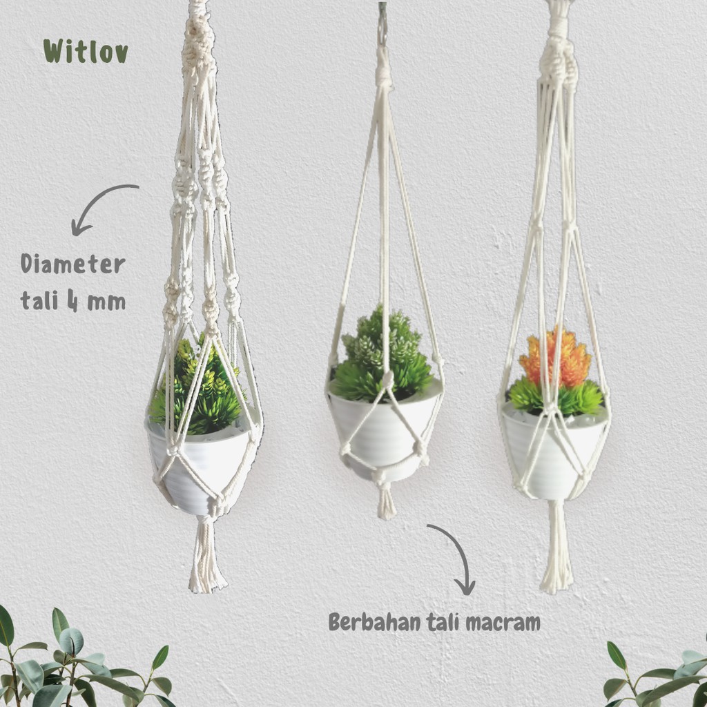 Gantungan pot bunga / tali gantungan pot / pot gantung / tali macrame / macrame pot gantung