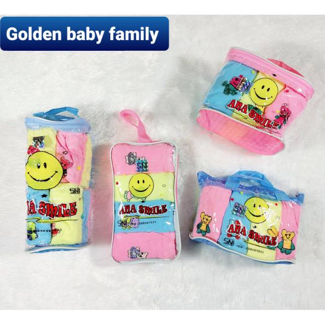 12 Pcs - HAPPY TAS | celana pop Ana Smile berkualitas | kado bayi | pakaian pop bayi