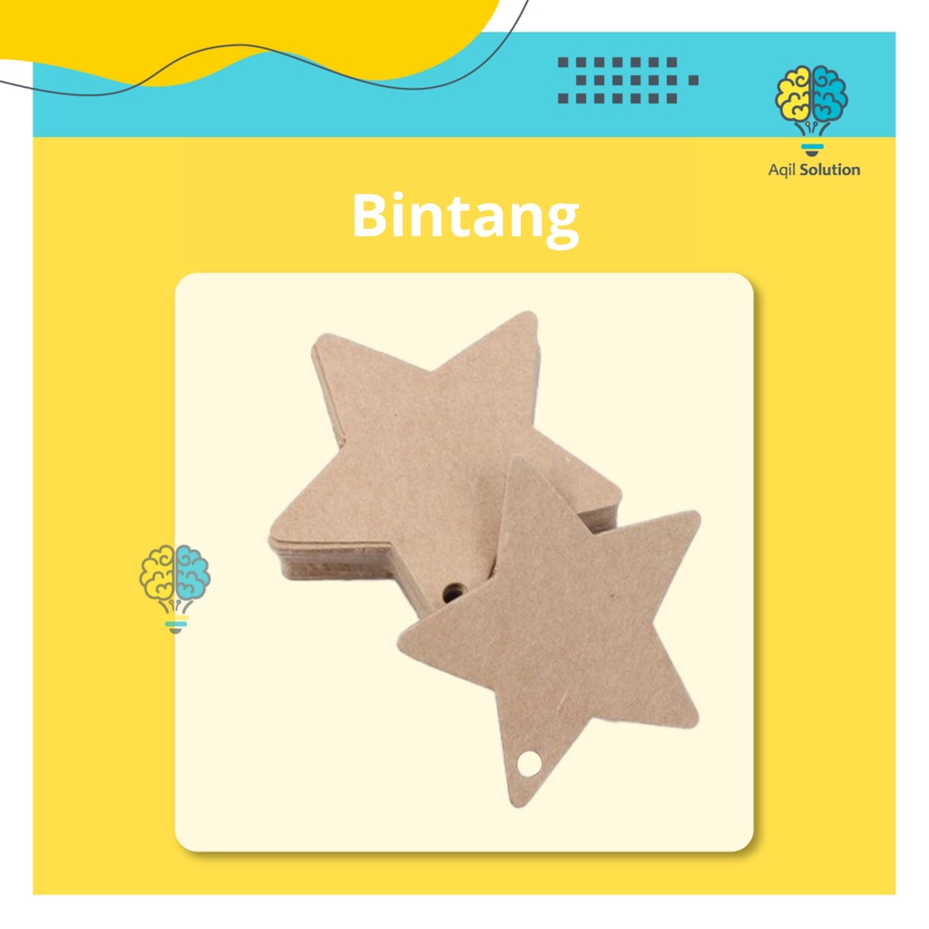 (isi 100pcs) HangTag Kosong/ Hangtag nama/ Hangtag Vintage Bulat, Love, Bintang dll