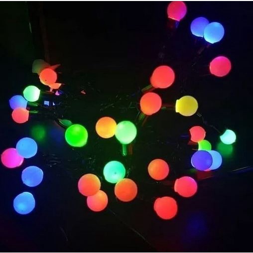 LAMPU HIAS TUMBLR ANGGUR NATAL BULAT BOLA LED TWINKLE LIGHT RGB 5 METER LED NATAL WARNA WARNI