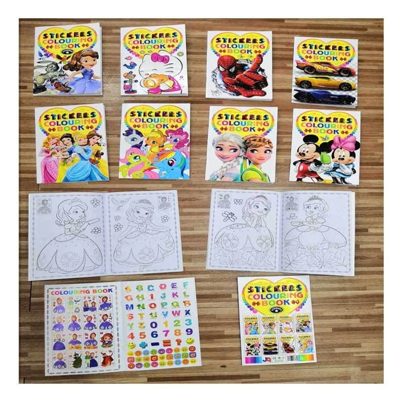 COLOURING BOOK GOODY BAG ULang TAHun buku mewarnai frozen mickey cars