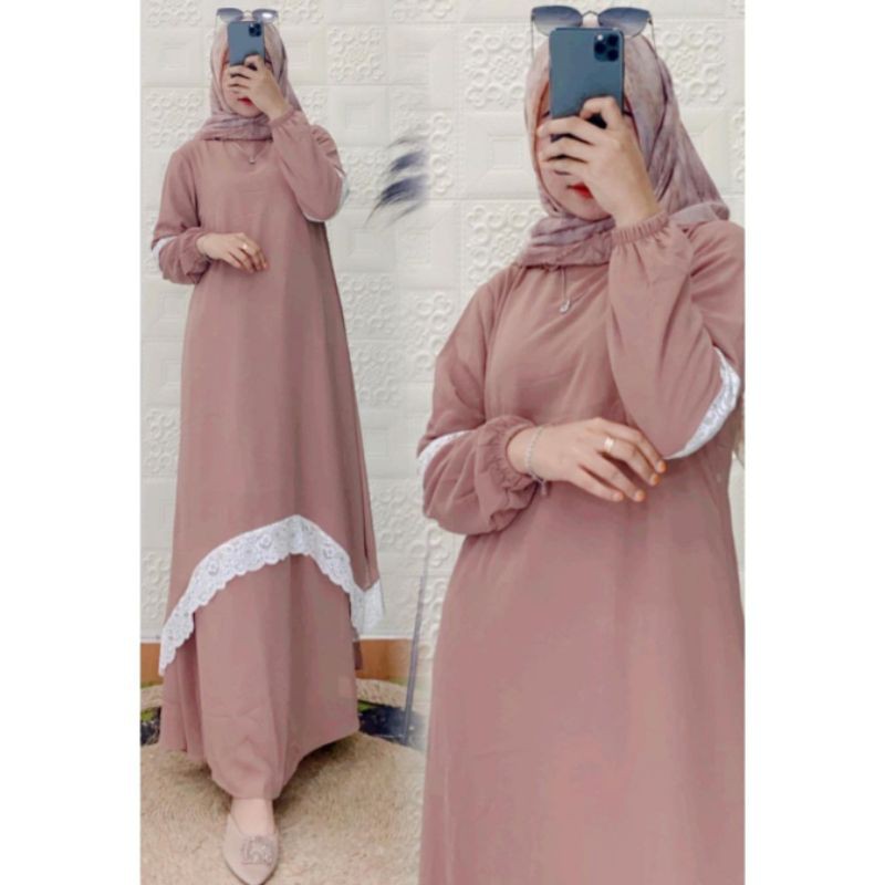 Gamis Malaysia murah renda