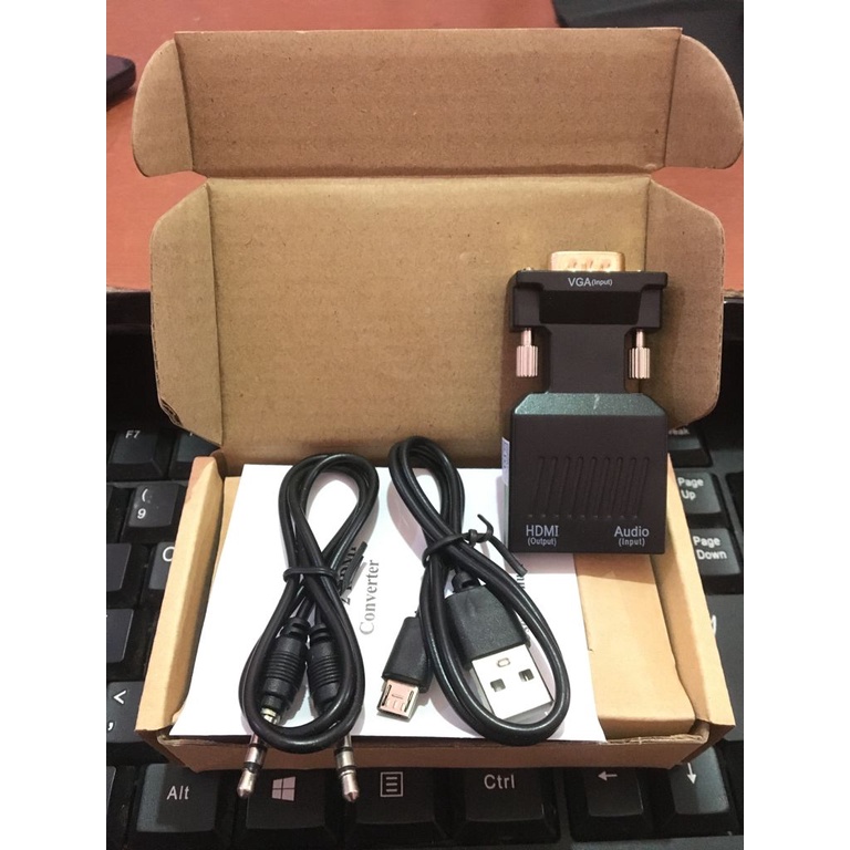 Trend-NEW VGA to HDMI with Audio Converter - Dongle vga male to hdmi female